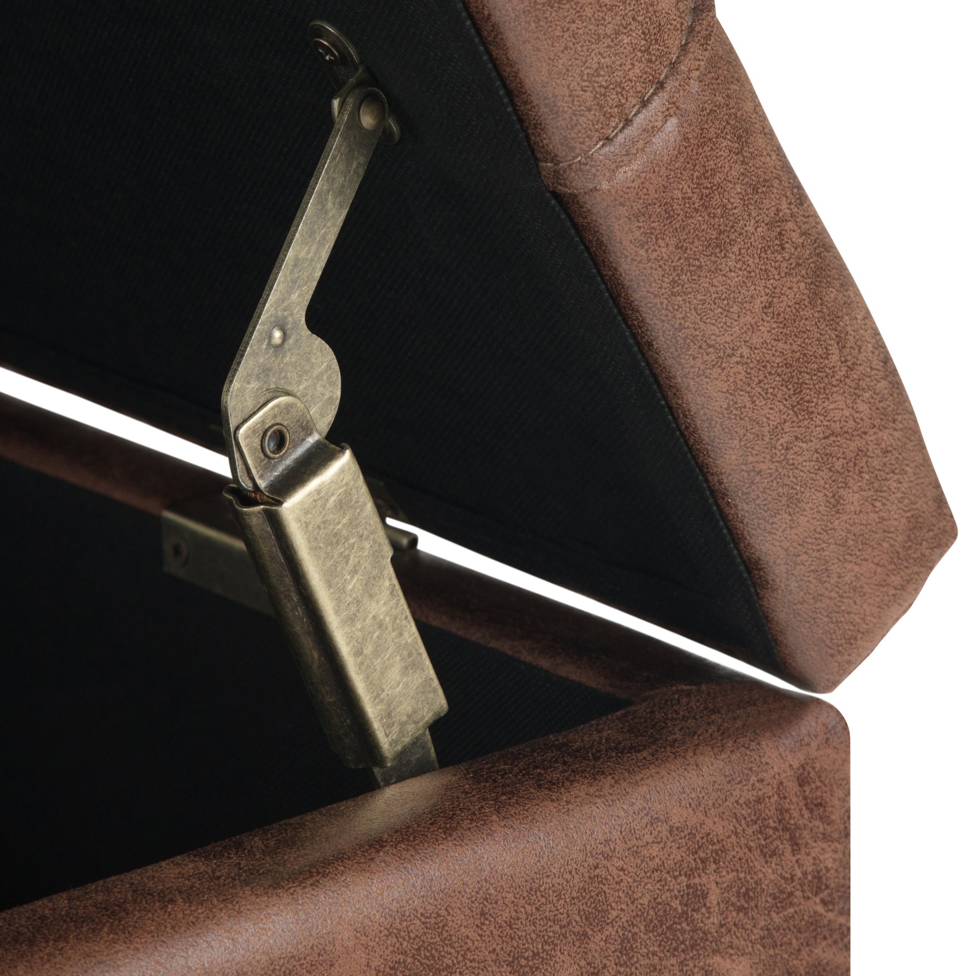 Harrison - Coffee Table Storage Ottoman - Distressed Umber Brown - Image 4