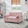 Folding Sofa Bed With Adjustable Back Access To Sofa Recliner Single Bed Adult Modern Chair Bed - Pink - Image 3