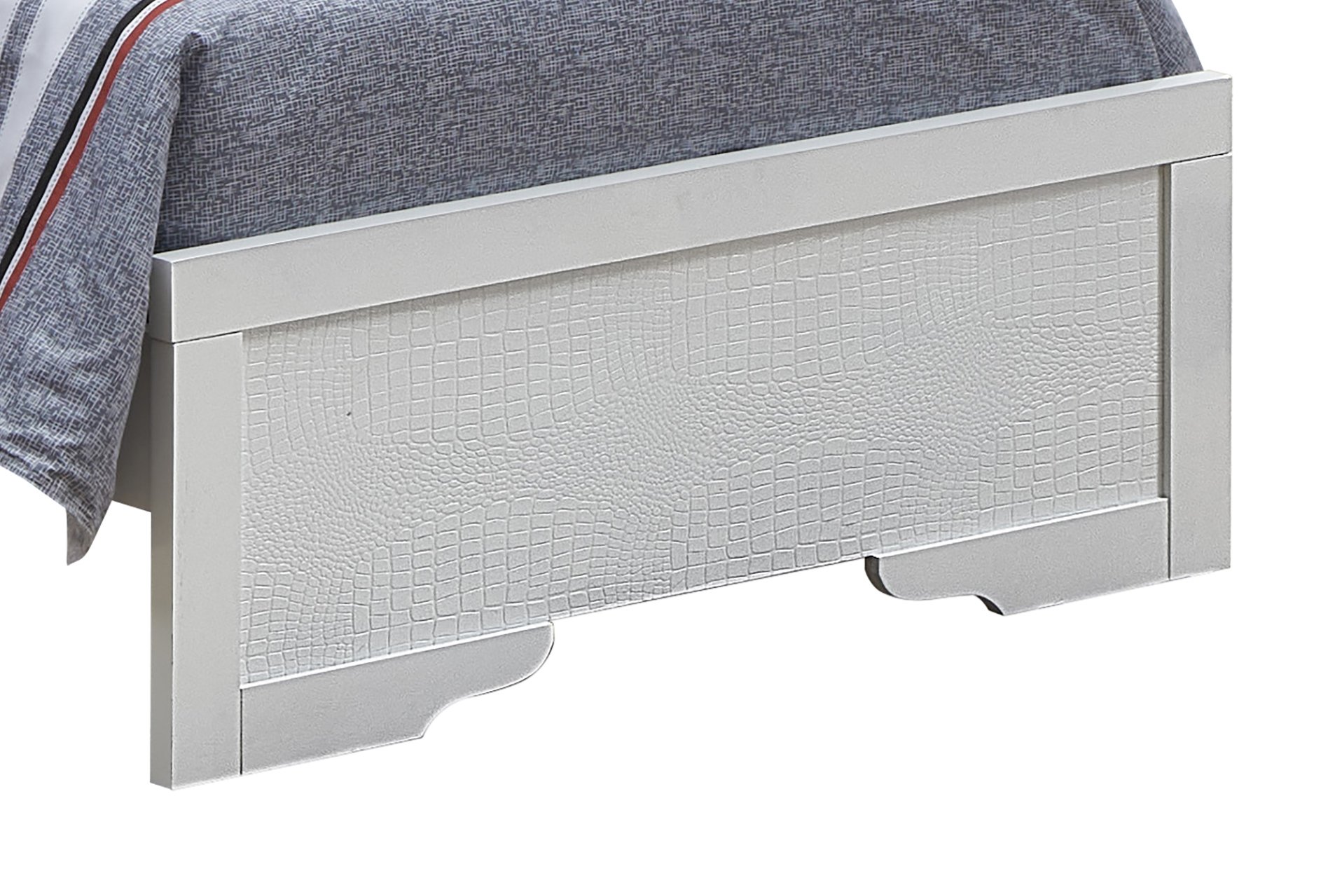 Lorana - Twin Modern Bed - Silver Champagne - Image 5