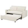 Pull Out Sofa Bed Convertible Couch 2 Seat Loveseat Sofa Modern Sleeper Sofa With 2 Throw Pillows And USB Ports For Living Room - Beige - Image 18