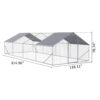Outdoor Chicken Coop Large Space With Safety Features - Silver Gray - Image 3
