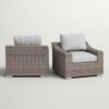 Patio Chair With Cushions (Set of 2) - Gray Mix - Image 4