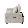 Pull Out Sleep Sofa Bed Loveseats Sofa Couch With Adjsutable Backrest, Storage Pockets, 2 Soft Pillows, USB Ports For Living Room, Bedroom, Apartment, Office - Beige - Image 23