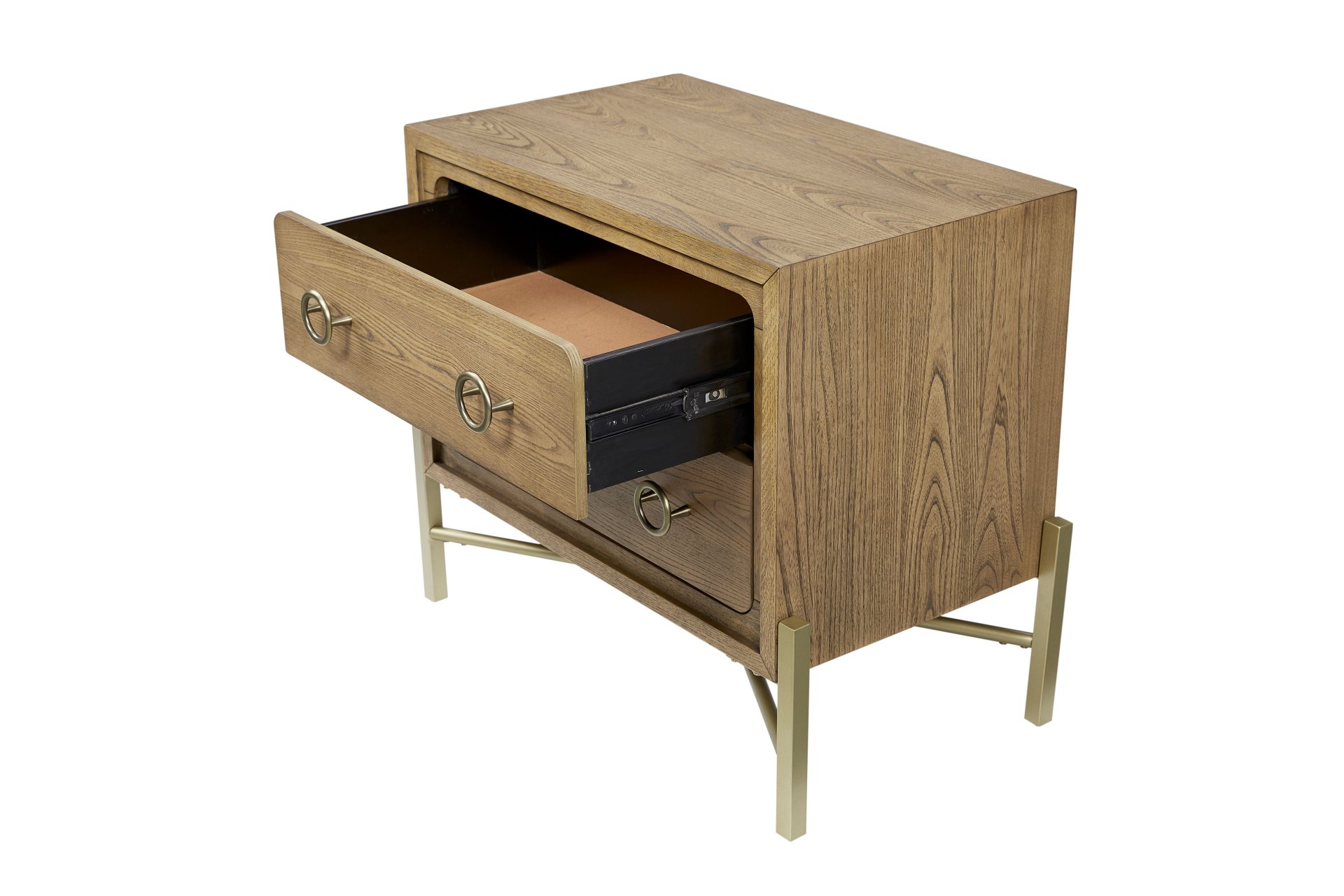 2 Drawer Nightstand With USB - Latte - Image 4