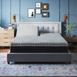 Copper Lux Hybrid - 12" Split Top California King Mattress With Copper Infused Contouring Memory Comfort Layer And Supportive Coil System - Black / Gray