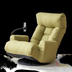 Adjustable Swivel Lounge Chair With 360 Degree Rotating Seat And Headrest Support Leisure Chair Deck Chair Game Chair For Living Room - Green