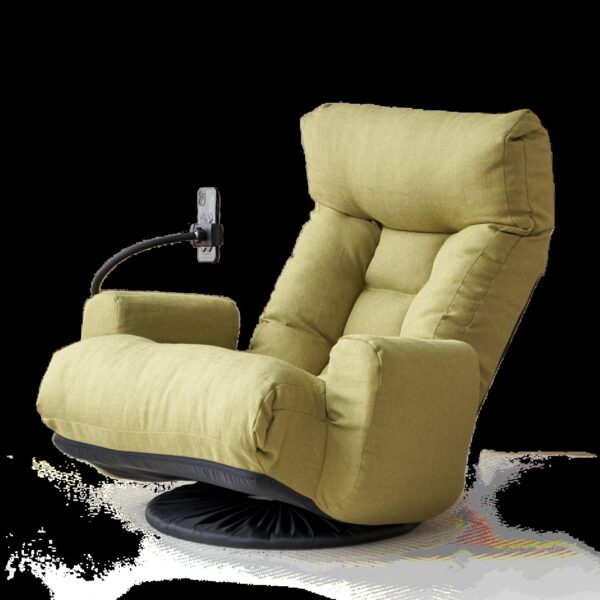Adjustable Swivel Lounge Chair With 360 Degree Rotating Seat And Headrest Support Leisure Chair Deck Chair Game Chair For Living Room - Green
