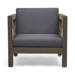 Brava - Modern Club Chair With Water Resistant Cushions - Gray