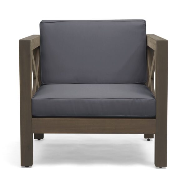Brava - Modern Club Chair With Water Resistant Cushions - Gray