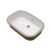 Undermount Bathroom Sink 22" X 15.25" With Overflow Sleek, High Temperature Fired, Stain Resistant, Smooth Polished Surface - White - Image 9
