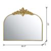 Arched Mirror With Metal Frame, Wall Mounted Mirror For Living Room Bedrrom - Gold - Image 7