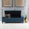 Guernsey - Ottoman Fabric Storage With Tufted Top - Navy Blue - Image 5