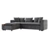 Modern L Shaped Sectional Sofa With Storage Chenille, Upholstered Couch - Gray - Image 9