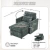 Multifunctional Recliner Sofa With Storage And Cell Phone Stand For Living Room And Bedroom - Emerald - Image 3