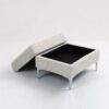 Modular Sectional Sofa Square Ottoman Module, Storage Ottoman Footrest - Beige - Image 7