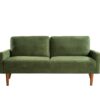 Sofa, European Style With Sleek Design, Modern & Vintage Flair, Upholstered 3 Seater Couch - Green - Image 2