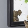 Hand Carved Rose Antique Mirror Frame, Wood Arch Mirror Wall Decor For Living Room, Bathroom, Entryway - Black - Image 9