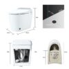 Heated Seat Smart Toilet, One Piece Toilet, Automatic Flush Tank Less Toilet Without Bidet, With Foot Sensor Flush - White Night Light, Knob Control, Power Outage Flushing, Soft Close Cover - White - Image 8