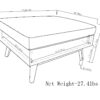 Owen - Coffee Table Storage Ottoman - Distressed Black - Image 8