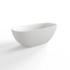 Soaking Bathtub, Freestanding, Solid Surface - Matte White - Image 3