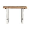 Rustic Glam Console Table With Reclaimed Wood And Iron Frame - Natural - Image 4