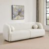 Anna - French Boucle Sofa - White - Image 3