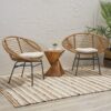 Cordella - Outdoor Woven Wicker Chairs With Cushions, (Set of 2) - Brown / Beige - Image 4