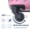 Stylish 3 Piece Luggage Sets With Tsa Lock And Spinner Wheels - Pink - Image 11
