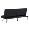 Contemporary Wood Frame Sofa Bed With Stainless Legs - Black - Image 11