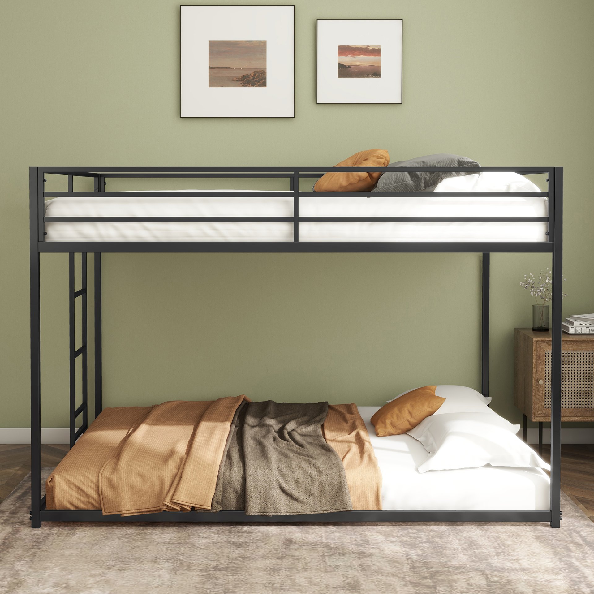Adam - Full Over Full Bunk Bed - Black - Image 5