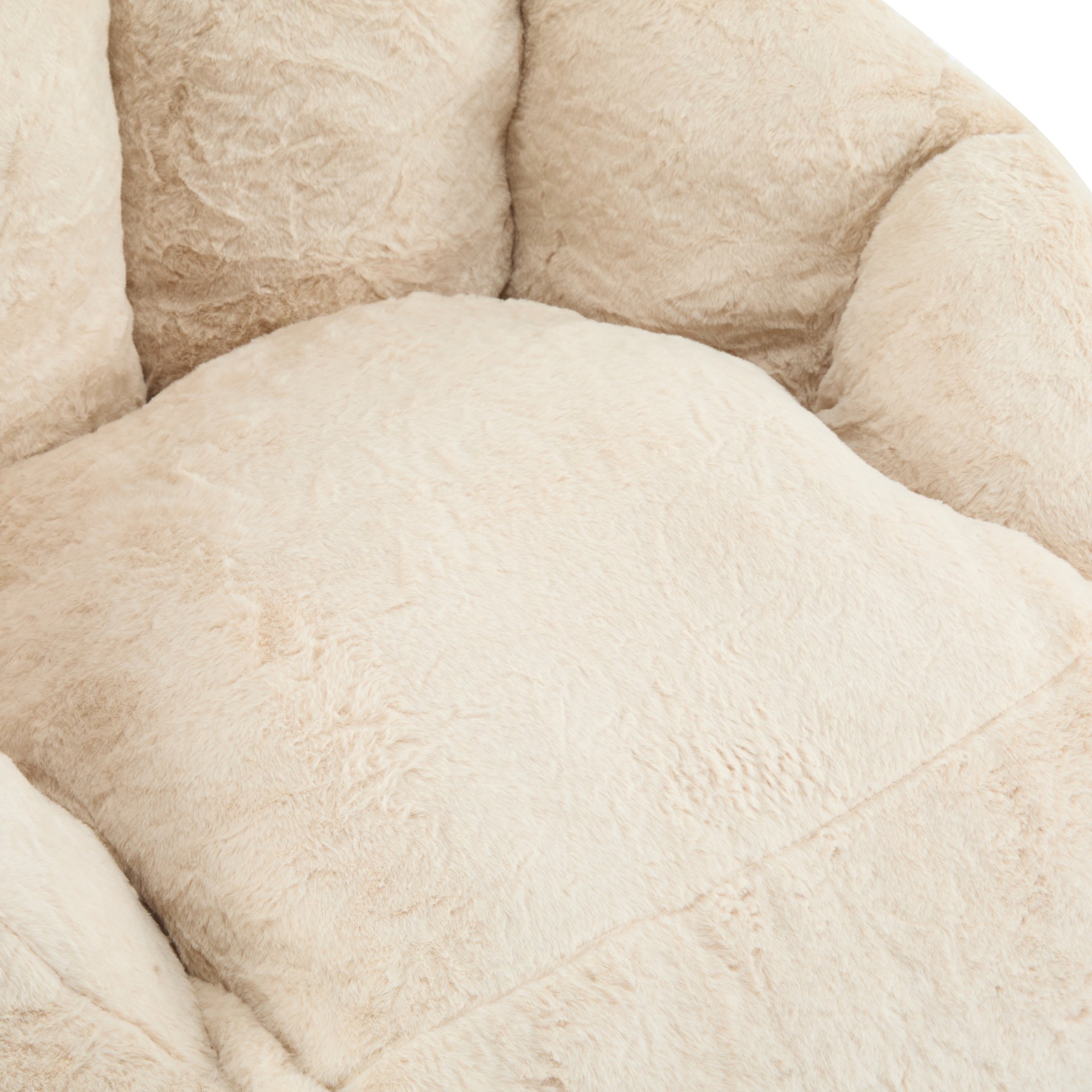 Albi - Indoor Cozy Armchair Style Bean Bag - Beige - Image 10