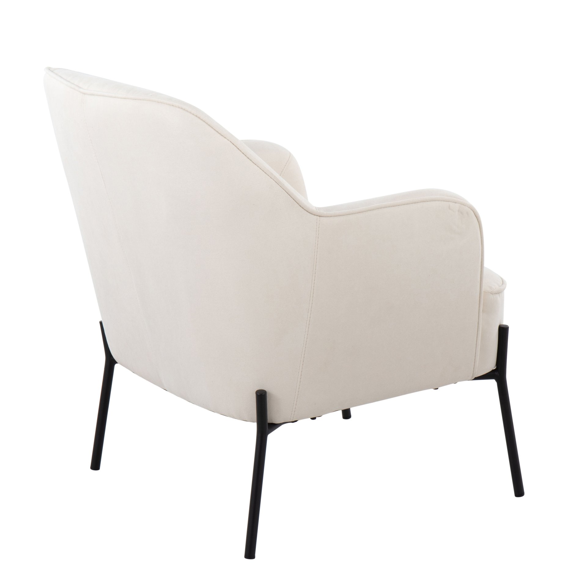 Daniella - Contemporary Chair - Black / Cream - Image 3