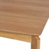 Mid Century Dining Table, Rubberwood With Walnut Veneer - Natural Oak - Image 8
