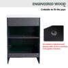 Contemporary Freestanding Bathroom Vanity With White Resin Sink & Soft Close Doors - Dark Green - Image 10