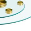 Double Layer Rotatable Round Glass Plate - Gold / Transparent - Image 16