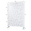 Decorative Freestanding Metal Privacy Screen For Indoor & Outdoor Use - White - Image 3