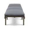 Ariana - Wooden Chaise Lounge With Cushion, Stylish Outdoor Relaxation - Gray - Image 12