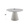 Kacey - Natural Engineered Stone Round Dining Table - Stone Gray - Image 4