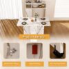 Multifunctional Folding Dining Table With Wall Mounted Sideboard & Storage Space Saving Design - White - Image 12
