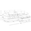 Modern Oversized Velvet 2 Seater Sofa With Ottoman And Bolster Armrests - Cream - Image 3