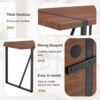 Industrial Rectangular Color Wood Grain Dining Table For 4 - 6 People, Kitchens, Patios, Dining Rooms - Walnut - Image 7