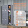 6 Door Lockers With Lock For Employees, Storage Cabinet For Home, Gym, Office, School, Garage - Gray - Image 7