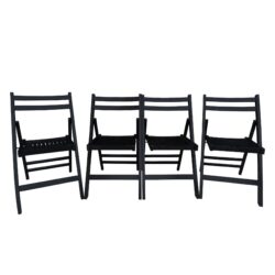 Folding Special Event Chairs, Foldable Style (Set of 4) - Black