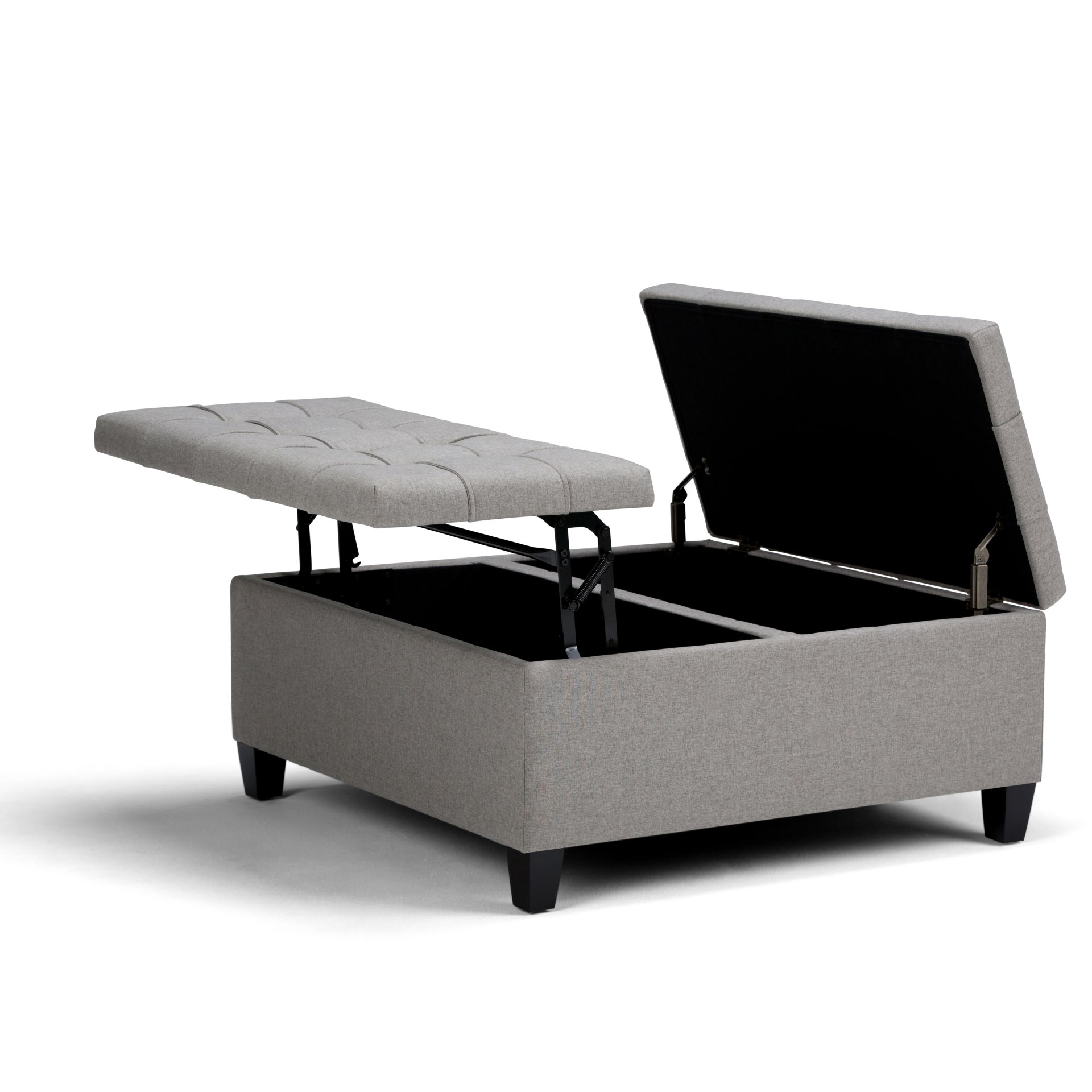 Harrison - Coffee Table Storage Ottoman - Dove Gray - Image 8