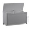 Kids Wooden Toy Box Storage With Safety Hinged Lid For Ages 2+ - Gray - Image 23