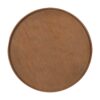 Wooden Mid-Century Modern Coffee Table, Round Cane Coffee Table With Side For Living Room - Brown - Image 5