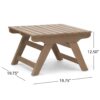 Sedona - Outdoor Side Table With Open Slat Design - Gray - Image 3