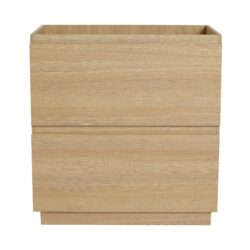 Modern Freestanding Bathroom Vanity Cabinet With Double Drawer - Oak
