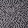 Malibu - Modern Knitted Wool Round Pouf With Handcrafted Design - Charcoal - Image 7