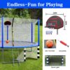 16Ft Trampoline With Basketball Hoop Pump And Ladder (Inner Safety Enclosure) With Soccer Goal - Blue - Image 7